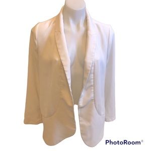 RW&CO White Chevalier Open Faced Blazer size Medium